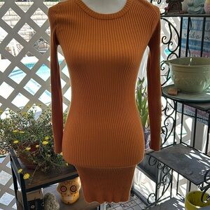 Forever 21 Women’s Long Sleeve Bodycon Sweater Ribbed Dress Small NWOT Not Worn